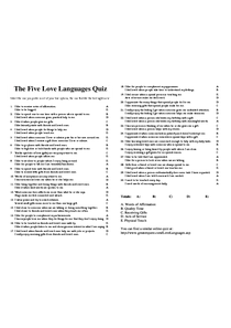 5 Love Languages Quiz