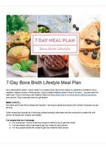 7 Day Bone Broth Diet Plan