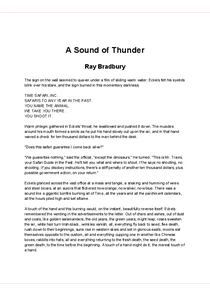 A Sound Of Thunder