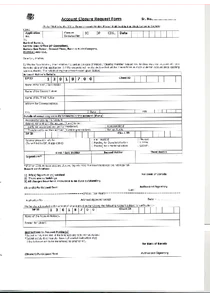 Account closure request form