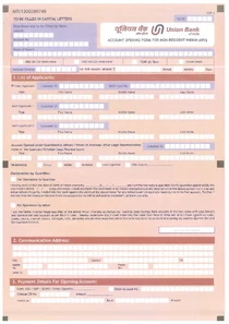 Account opening form for non-resident indian (NRI)