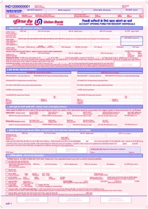Account opening form for resident individual