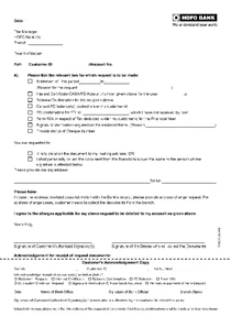 Address change request form HDFC Bank