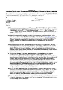 Annexure 1.6 Partnership Letter Channel Service