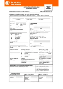 Application For Home Loan For Residentr Indians