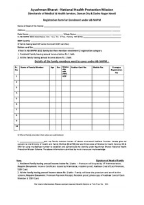 Ayushman Bharat Yojana Form