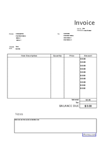 Blank Invoice Template