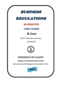 Business Regulation 3rd Sem