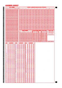 Civil Services Exam OMR Sheet