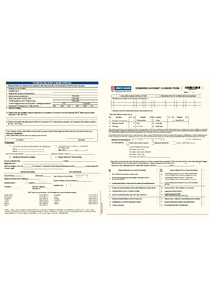 Combined account closure form