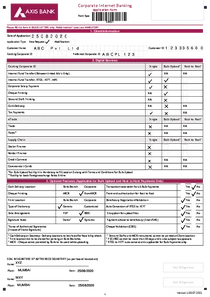 Corporate Internet Banking Application Form