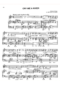 Cry Me A River Sheet Music