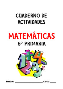 Ejercicios Matematicas 6 Primaria
