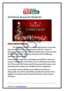 English Essay Christmas – અંગ્રેજી નિબંધ ક્રિસમસ