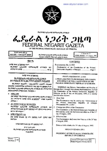 Ethiopian Constitution Amharic And English Version