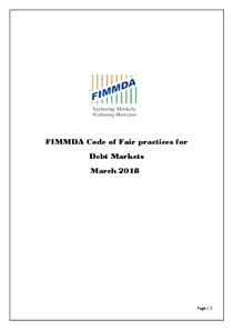 FIMMDA Code of Fair Practices for Debt Markets
