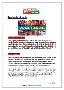 Festivals of India Essay In English