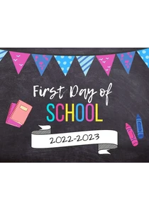First Day Of School Sign Printable