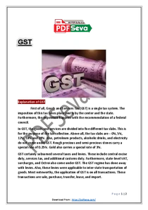 GST Essay In English