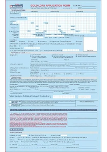 Gold Loan Application Form For HDFC Bank