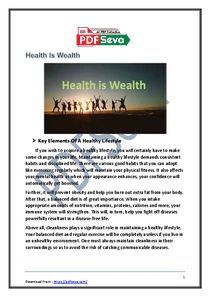 Health Is Wealth Essay In English