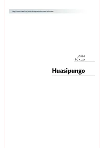 Huasipungo Libro