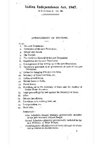 Indian Independence Act 1947 Notes