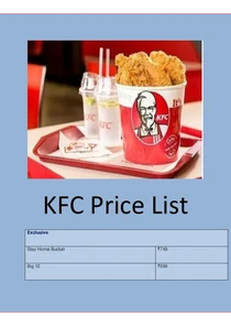 KFC Price List