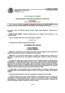Ley Federal Del Trabajo 2022