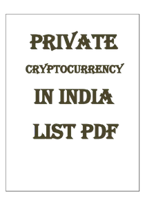 List of Private Cryptocurrency in India