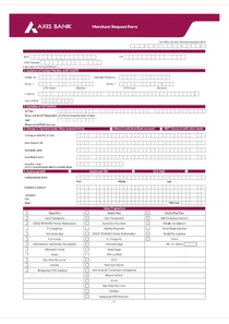 Merchant Request Form Axis Bank