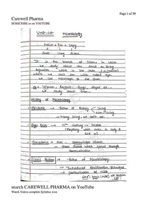 Pharmaceutical Microbiology Unit 1