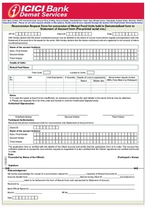 Reconversion Request Form for conversion of Mutual Fund