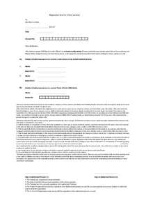 Registration Form For E-Forex Services