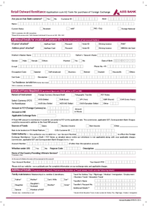 Retail Outward Remittance Application Cum A2 Form