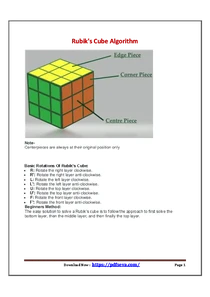 Rubik’s Cube Algorithm