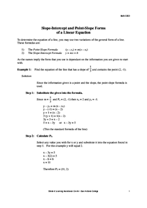 Slope Formula