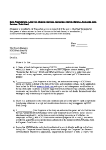 Sole Proprietorship Letter For Channel Services