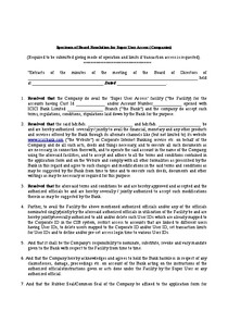 Specimen Of Board Resolution For Super User Access