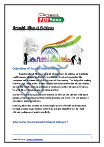 Swachh Bharat Abhiyan Essay in English