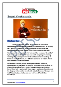 Swami Vivekananda Essay In English – સ્વામી વિવેકાનંદ