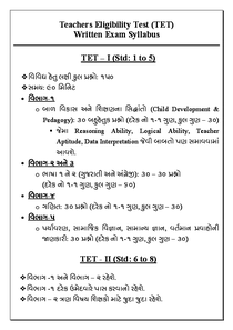 Teacher Aptitude Test Syllabus In Gujarati