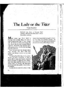 The Lady Or The Tiger