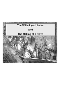 The Willie Lynch Letter