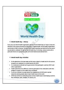 World Health Day Essay In English