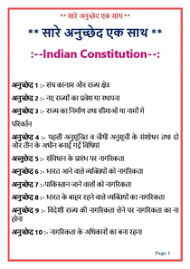 भारतीय संविधान इन हिंदी क्विज