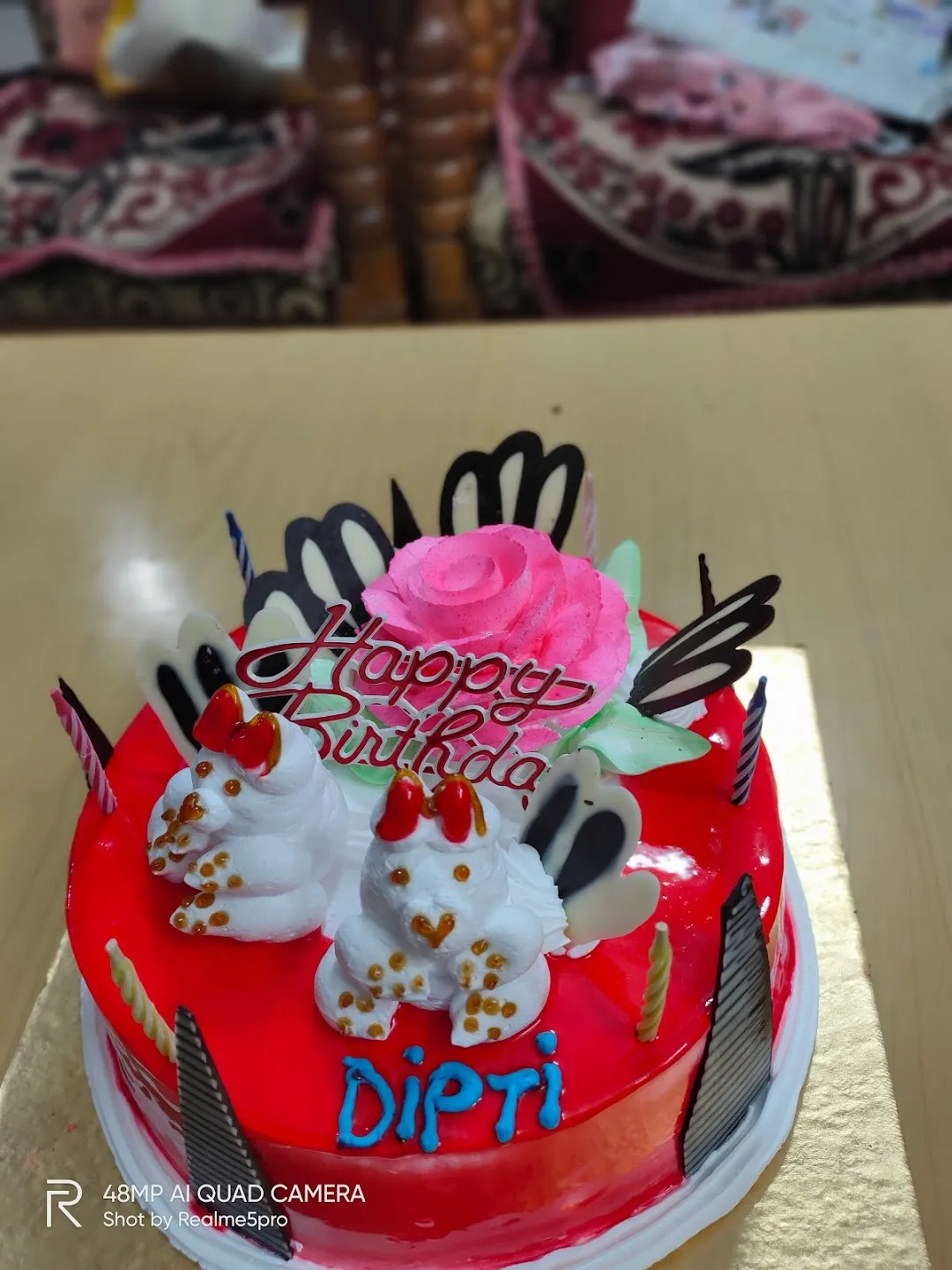 COLOR YARD best happy birth day Dipti with cake, balloons and pink color  design on Ceramic Coffee Mug Price in India - Buy COLOR YARD best happy  birth day Dipti with cake,