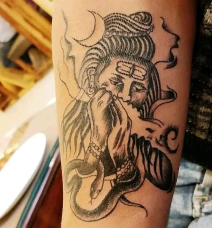 Smoking Shiva  Shiva tattoo Tattoo studio Ink tattoo