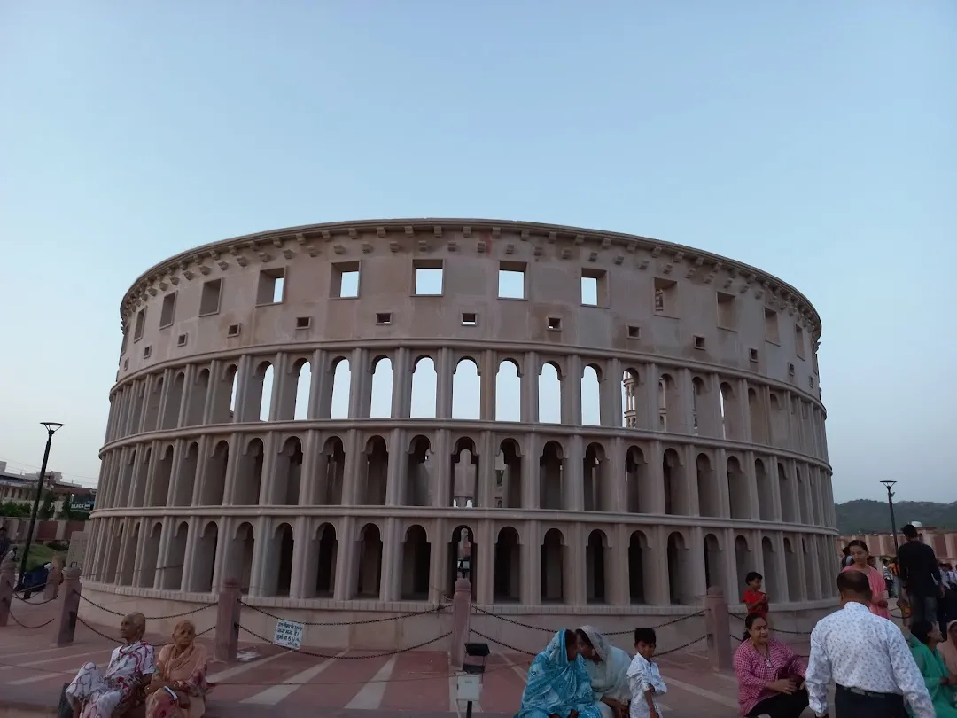 Tourist visits at the Tableau of Seven Wonders Park in Ajmer