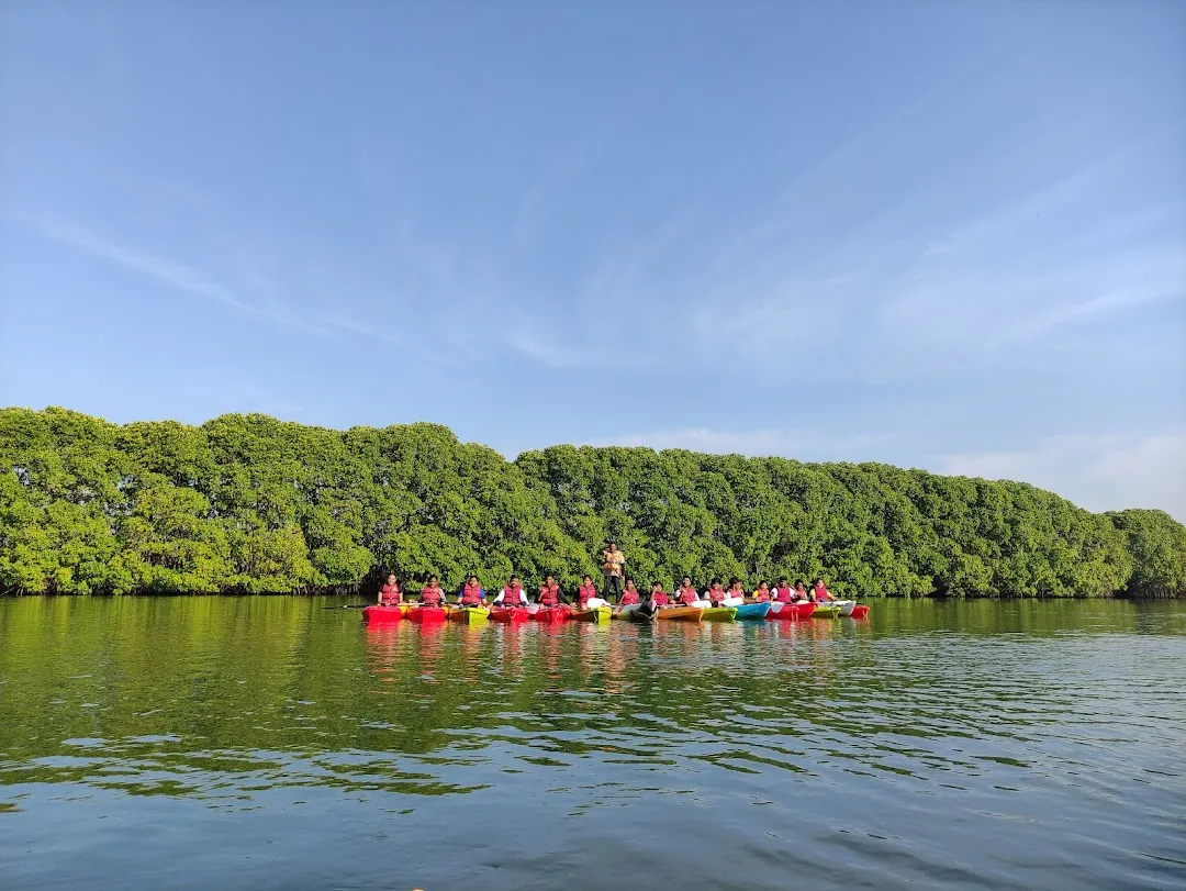 Kayaking to Ponnumthuruthu in Varkal  Golden Island Trivandrum 🏝️  #varkala #trivandrum #kerala 